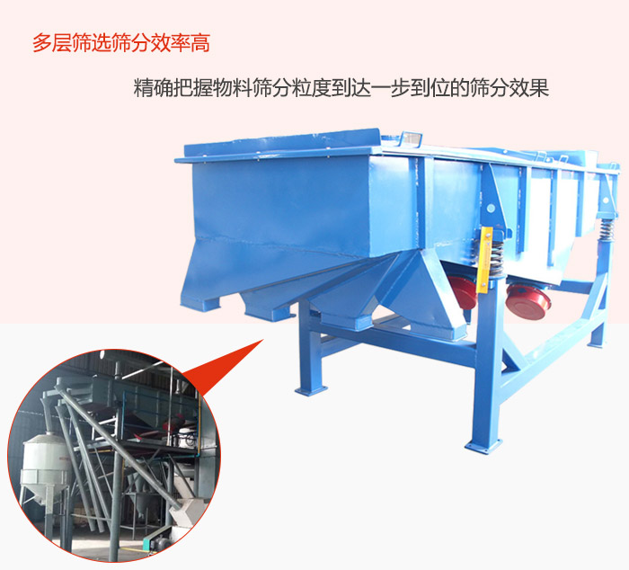 多層篩選篩分更高效，精度把握物料篩分粒度到達(dá)一步到位的篩分效果。